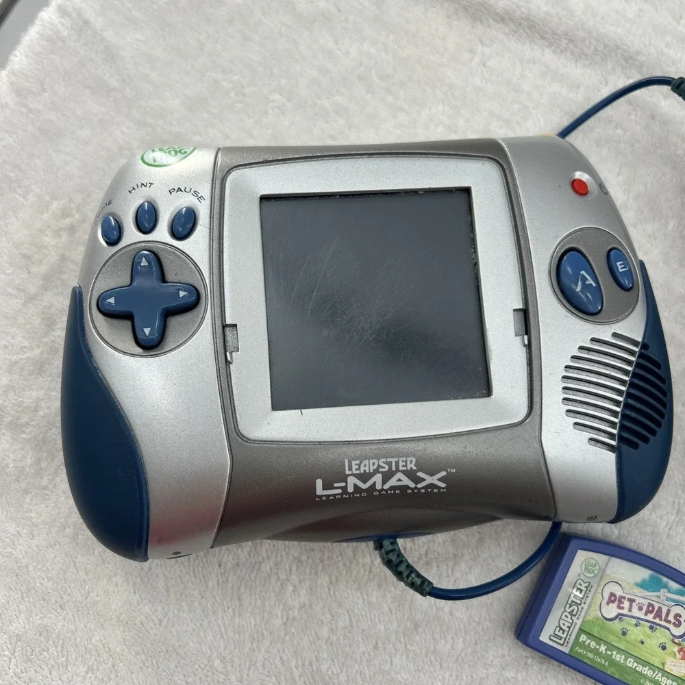 2005 LeapFrog Leapster w/Case & 4 Games - EVERYTHING IS UNTESTED NASCAR Cars Pet